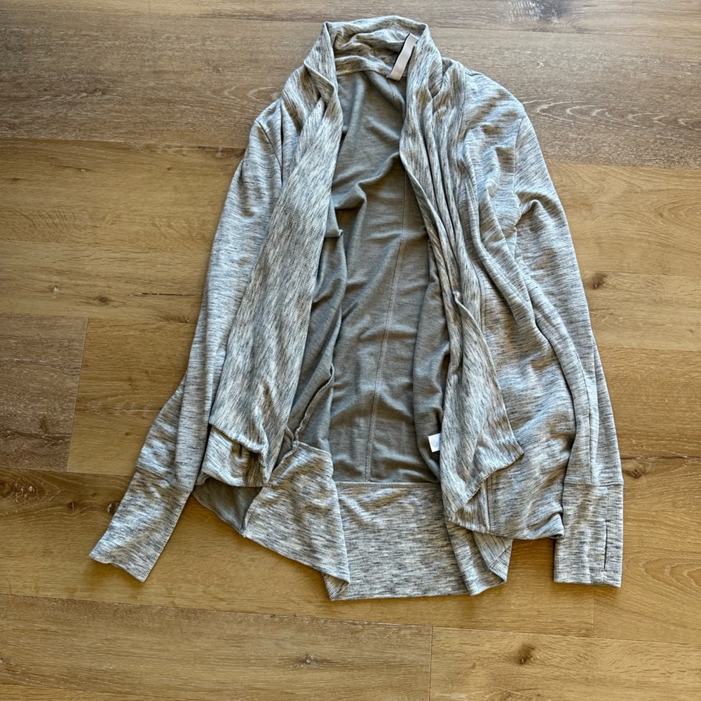 Light Gray Athleta Open Front Cardigan